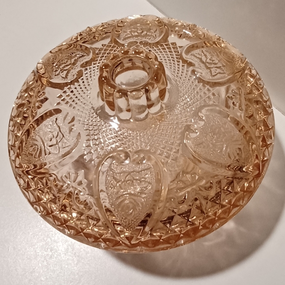 EUC Vintage Pink Covered Candy/Nut Dish - Picture 5 of 5